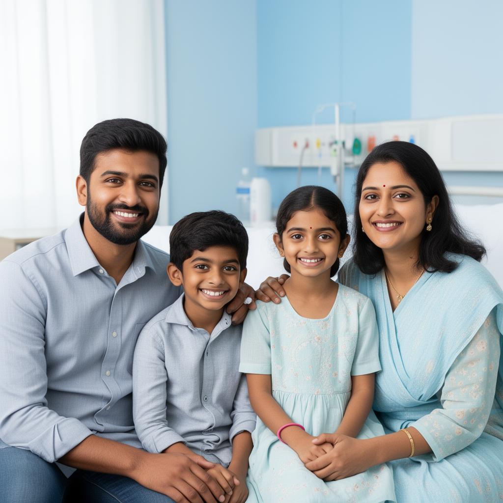 Family protection and insurance illustration